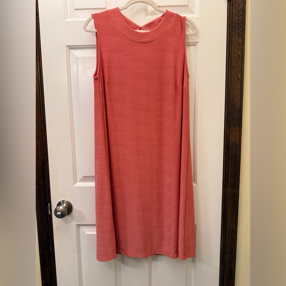 Dana Buchman Coral Textured Midi Dress - Picture 1 of 7